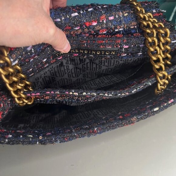 Kurt Geiger London Large Kensington Tweed Shoulder Bag - Picture 4 of 5